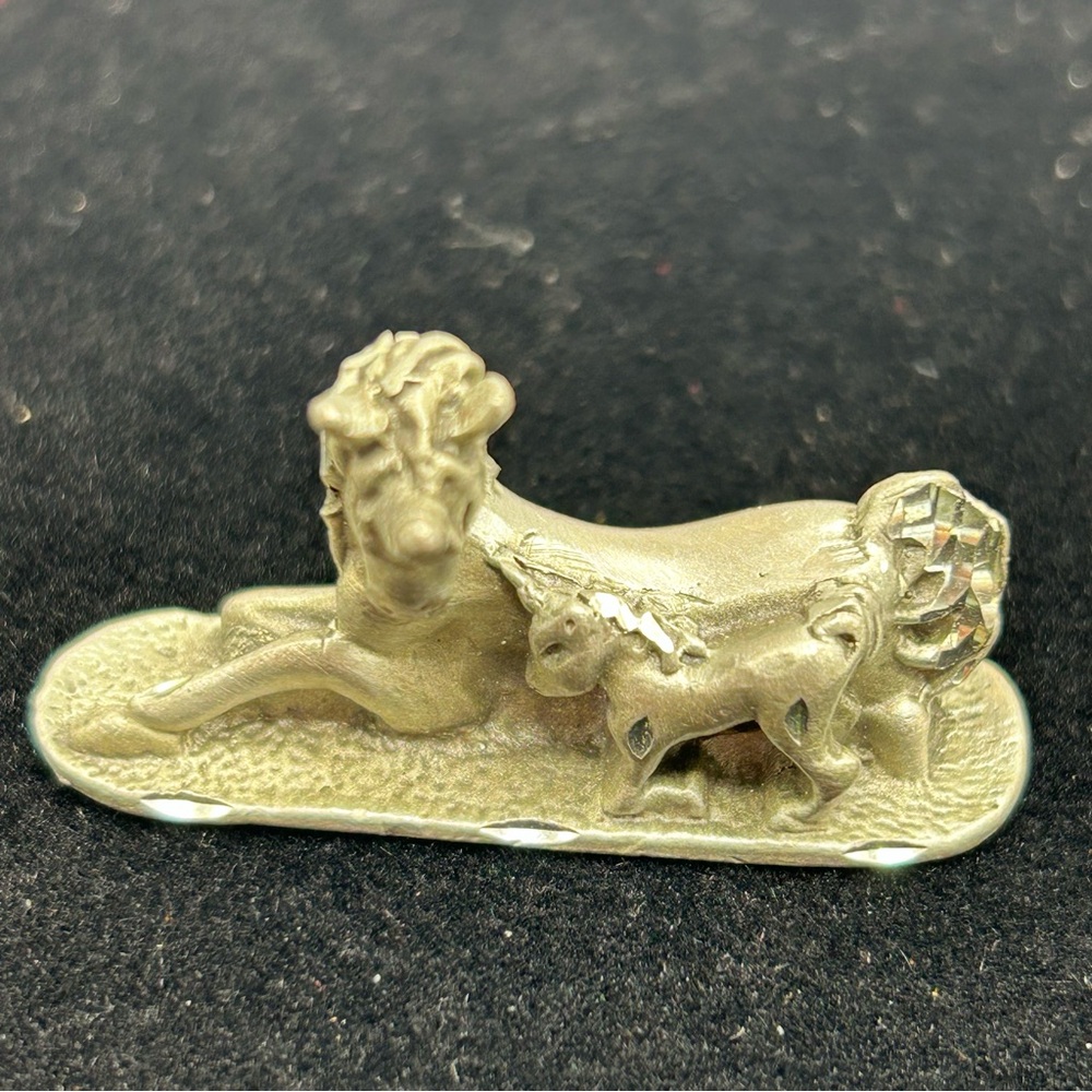 Vintage Cuter Pewter Mom & Baby Unicorn Tiny Miniature Unicorn for Display